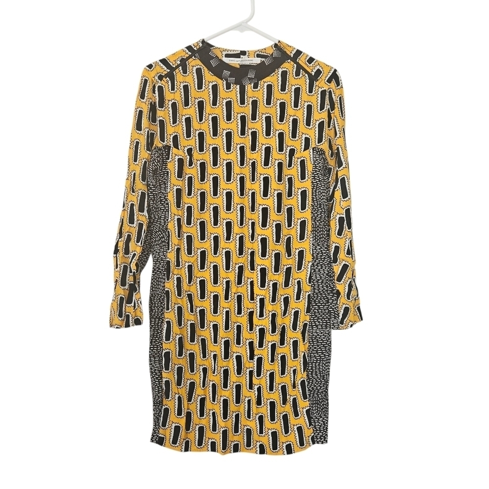 Diane Von Frustenberg Shift Dress Size 2 Zipper Shoulders NO CARE TAG OR SIZE